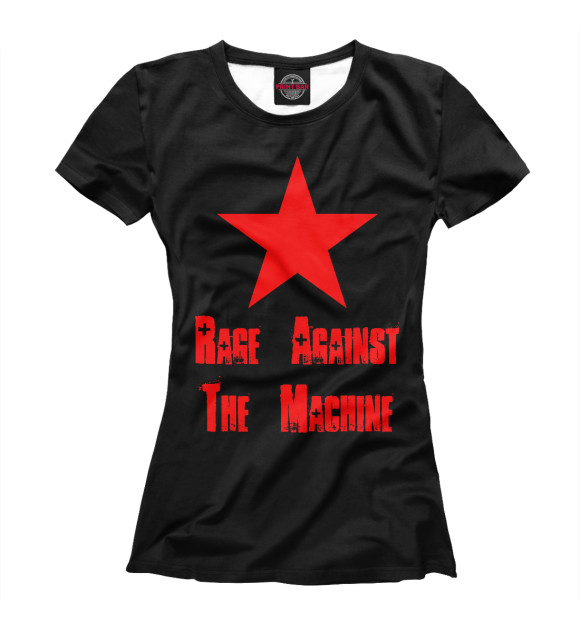 Женская футболка с изображением Rage Against the Machine цвета Белый