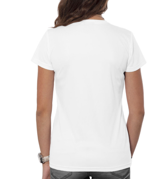 Женская футболка с изображением Грудь цвета Белый