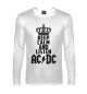 Мужской лонгслив Keep calm and listen AC DC