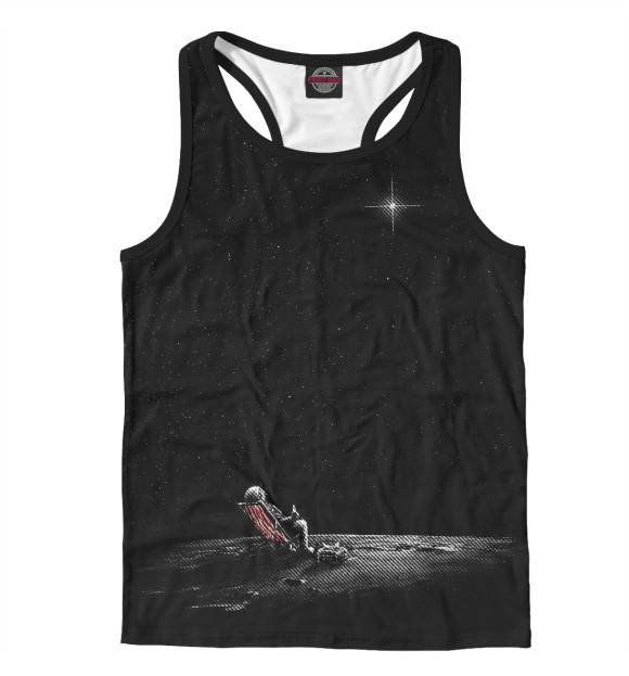 Мужская майка-борцовка с изображением Мечтатель цвета Белый