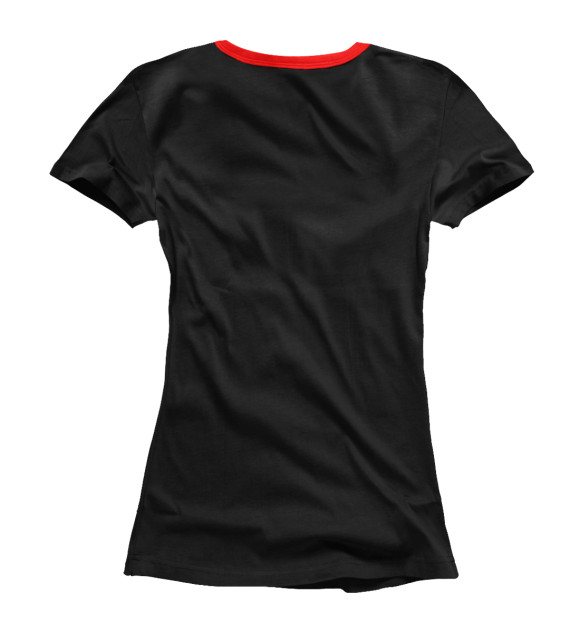 Женская футболка с изображением Red Moon цвета Белый