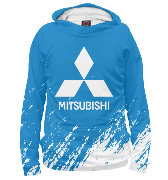 Женское худи с изображением Mitsubishi цвета Белый