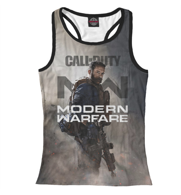 Женская майка-борцовка с изображением Call of Duty: Modern Warfare 2019 цвета Белый