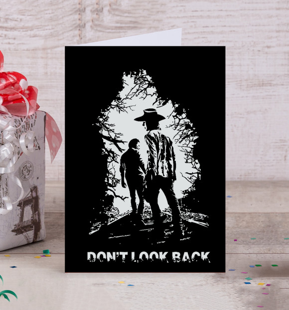 Открытка с притом Не оглядывайся цвета Белый Открытка с изображением Не оглядывайся цвета Белый