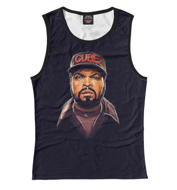 Майка для девочки с изображением Ice Cube цвета Белый