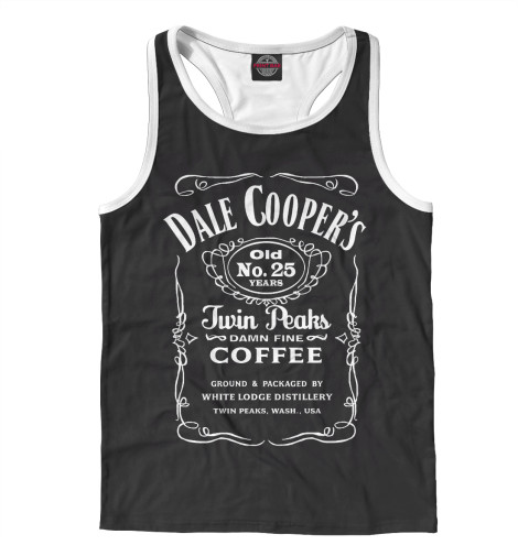 

Майки борцовки Print Bar, Белый, Dale Cooper Whiskey