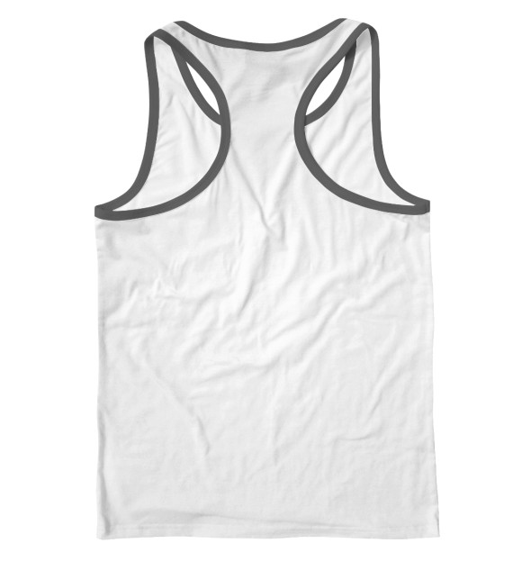 Мужская майка-борцовка с изображением Треш Полька цвета Белый