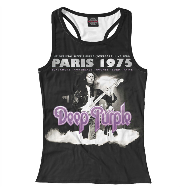 Женская майка-борцовка с изображением Deep Purple цвета Белый