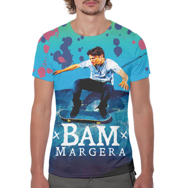 Мужская футболка с изображением Бэм Марджера цвета Белый