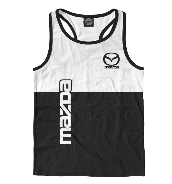 Мужская майка-борцовка с изображением Mazda цвета Белый