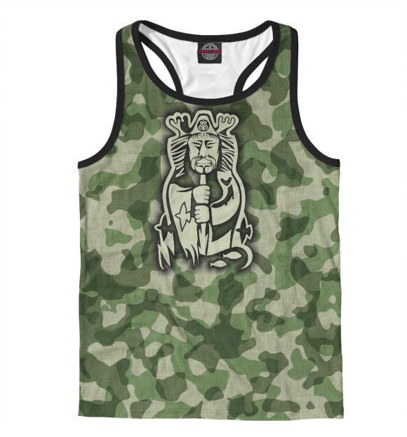 Мужская майка-борцовка с изображением Дух охоты Байанай цвета Белый