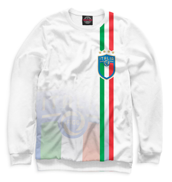 Женский свитшот с изображением Сборная Италии цвета Белый