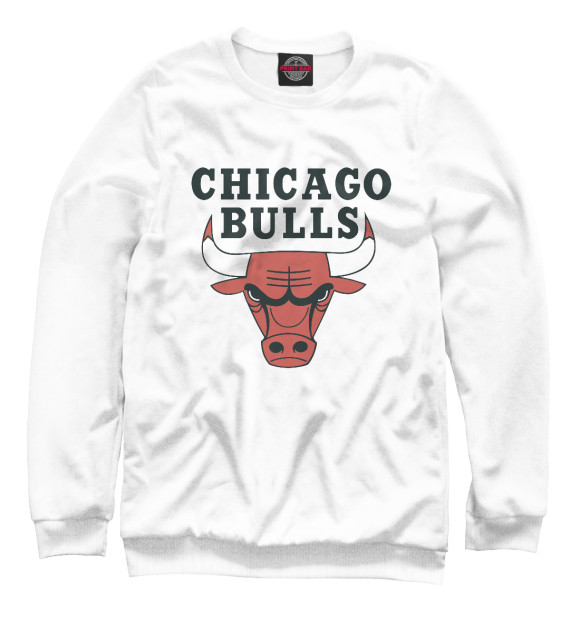 Мужской свитшот с изображением Chicago Bulls цвета Белый