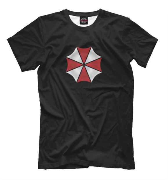 Мужская футболка с изображением Umbrella Corporation Logo цвета Белый