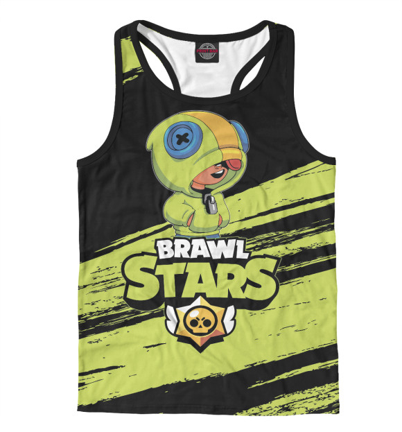 Мужская майка-борцовка с изображением Brawl Stars цвета Белый