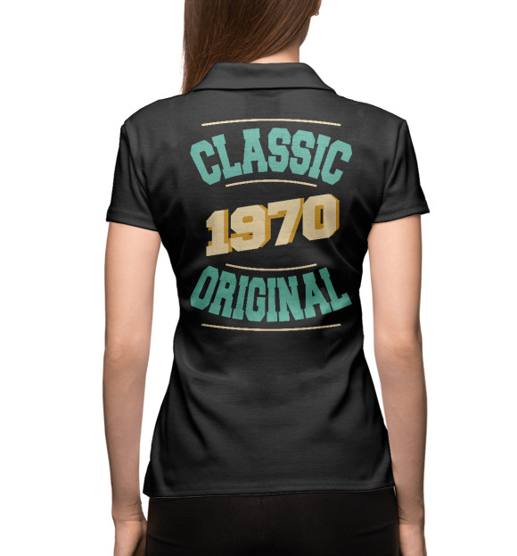 Женское поло с изображением 1970 classic цвета Белый