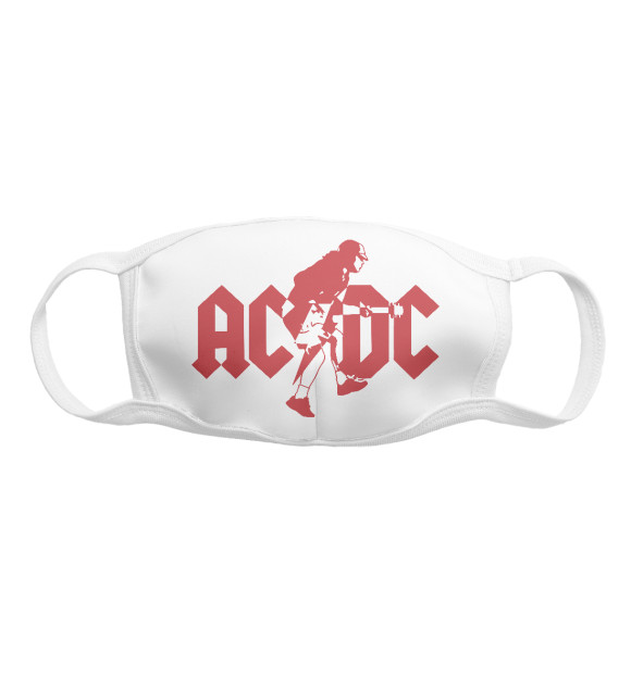 Маска тканевая с изображением AC/DC цвета Белый