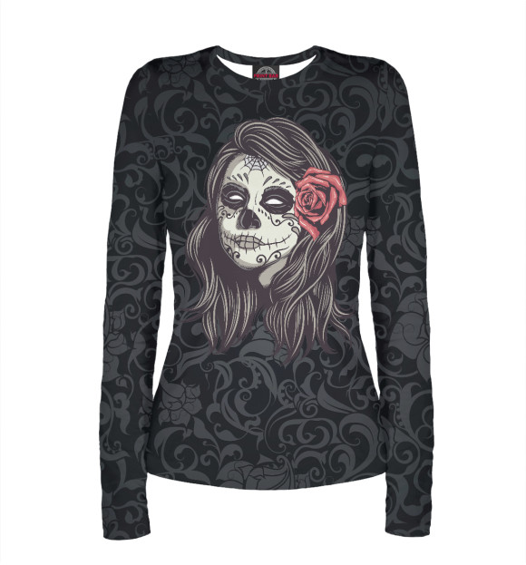 Женский лонгслив с изображением Труп невесты цвета Белый