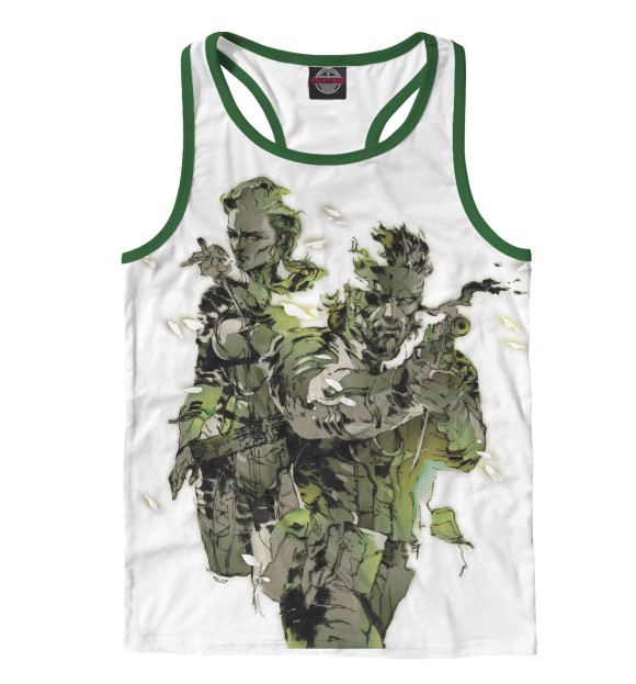 Мужская майка-борцовка с изображением Metal Gear Solid 3 цвета Белый