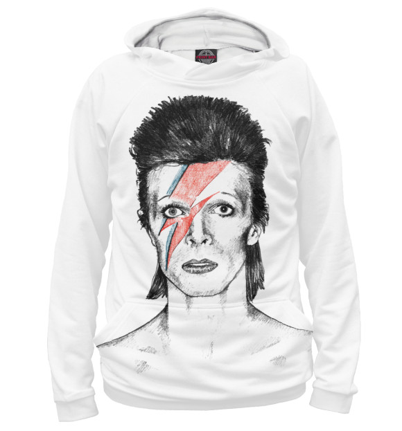 Женское худи с изображением David Bowie цвета Белый
