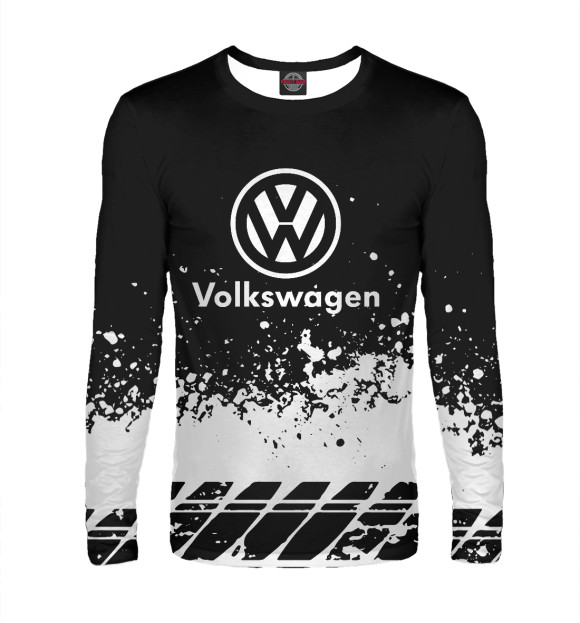 Мужской лонгслив с изображением Volkswagen цвета Белый
