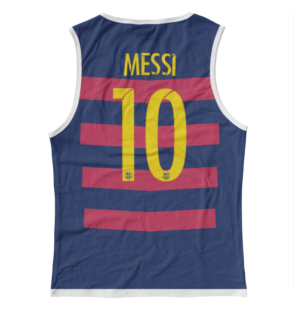 Женская майка с изображением FC Barcelona Messi 10 цвета Белый