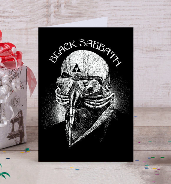 Открытка с притом Black Sabbath цвета Белый Открытка с изображением Black Sabbath цвета Белый