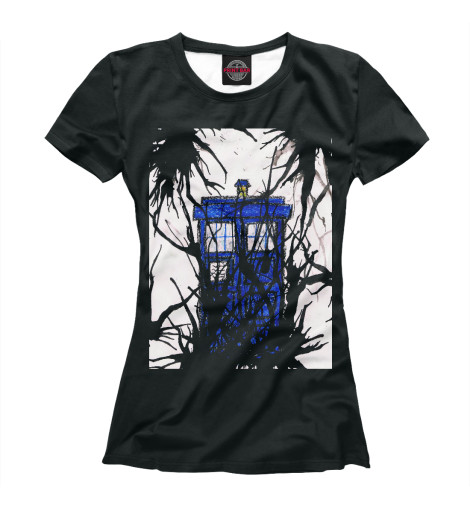 

Футболки Print Bar, Белый, Рисунок Тардис