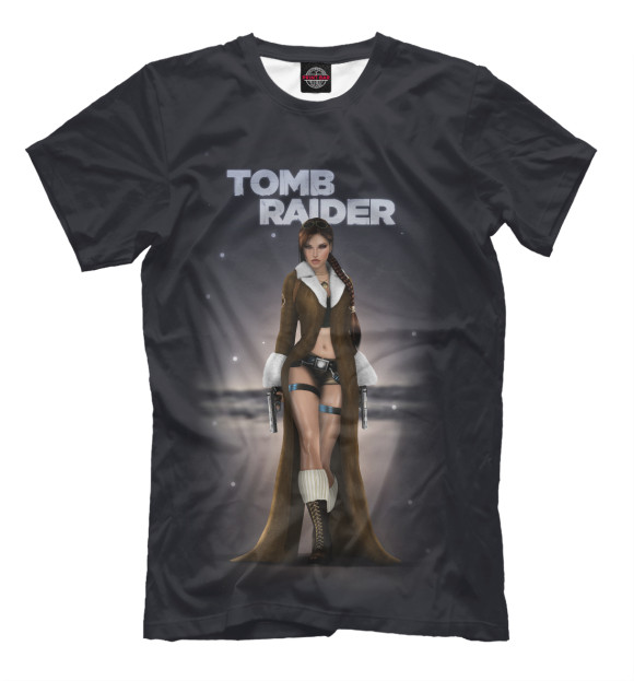 Мужская футболка с изображением TOMB RAIDER цвета Черный