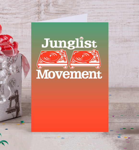 Открытка с изображением Junglist movement цвета Белый