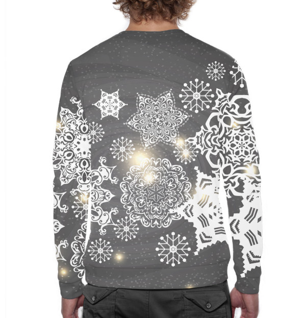 Мужской свитшот с изображением Енот цвета Белый