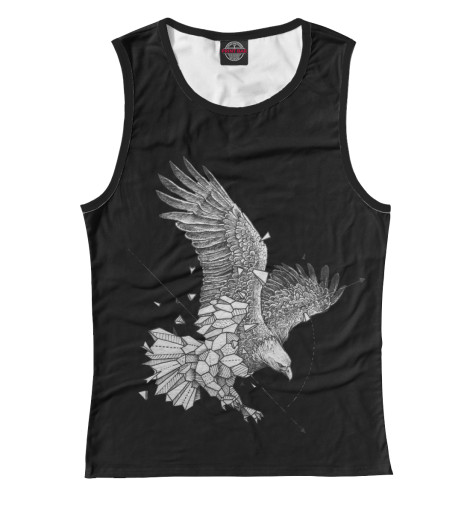 

Майки Print Bar, Белый, Geometric dark eagle