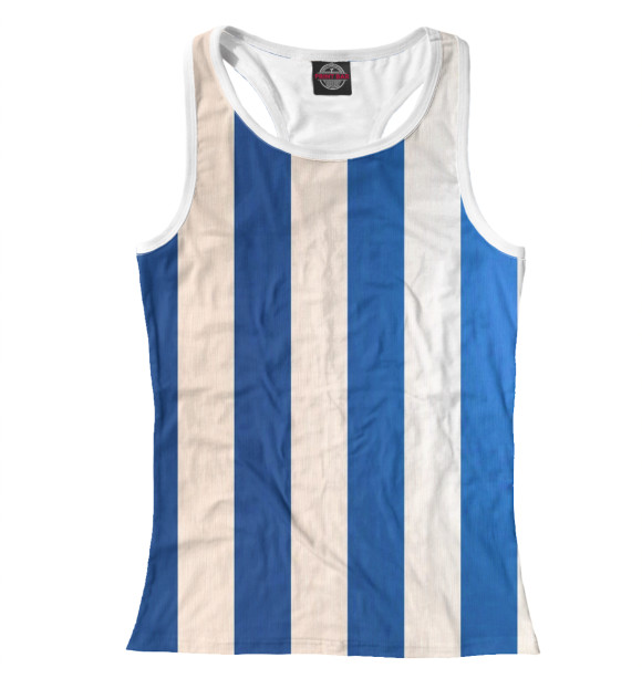 Женская майка-борцовка с изображением В полоску цвета Белый