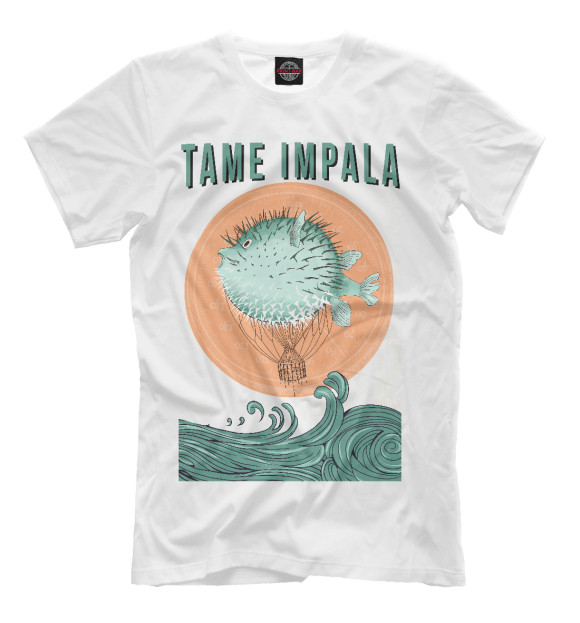 Мужская футболка с изображением Tame Impala цвета Молочно-белый