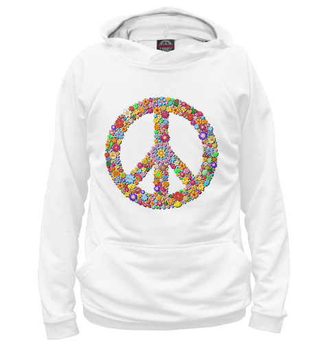 

Худи Print Bar, Белый, Peace
