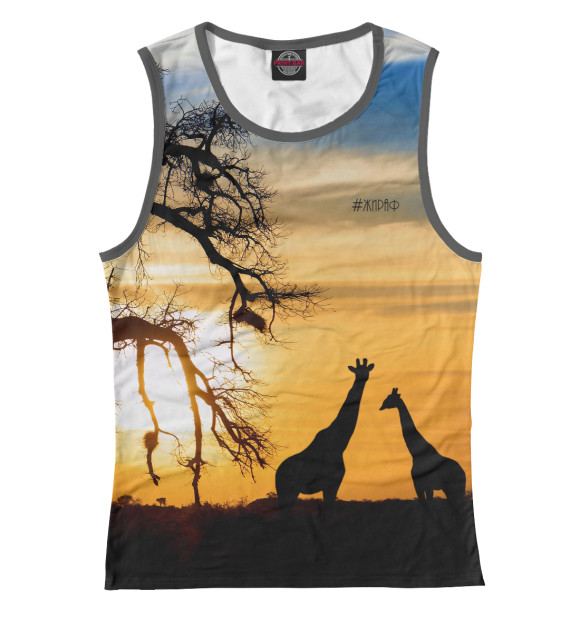 Майка для девочки с изображением Африка цвета Белый