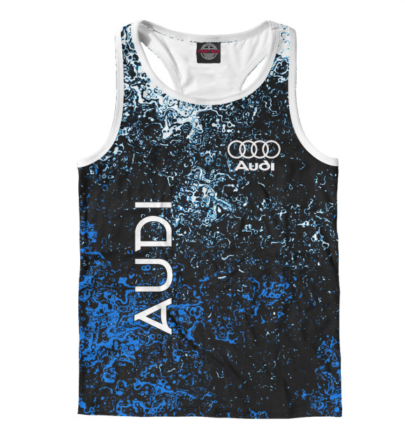 Мужская майка-борцовка с изображением Audi цвета Белый