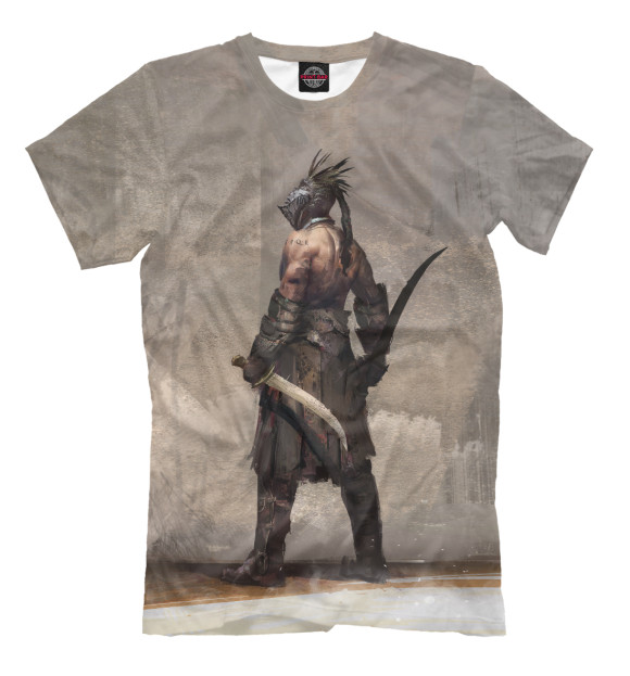 Мужская футболка с изображением Gladiator цвета Серый