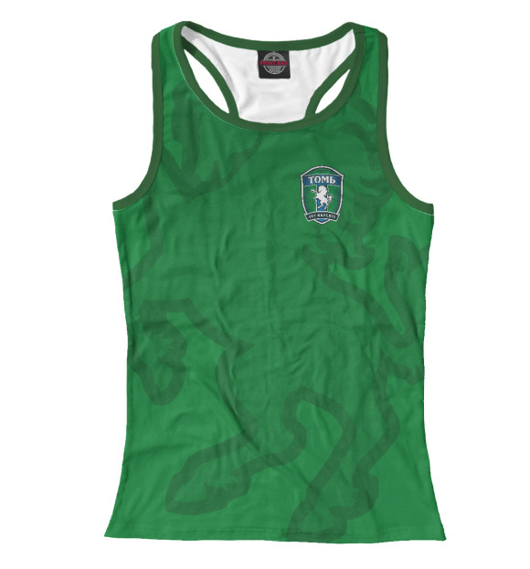 Женская майка-борцовка с изображением ФК ТОМЬ цвета Белый