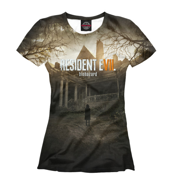 Женская футболка с изображением Resident Evil цвета Белый