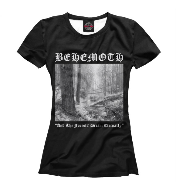 Женская футболка с изображением Behemoth цвета Белый