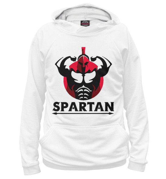 Женское худи с изображением Spartan цвета Белый