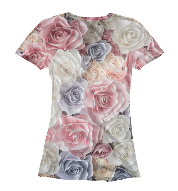 Женская футболка с изображением Розы цвета Белый