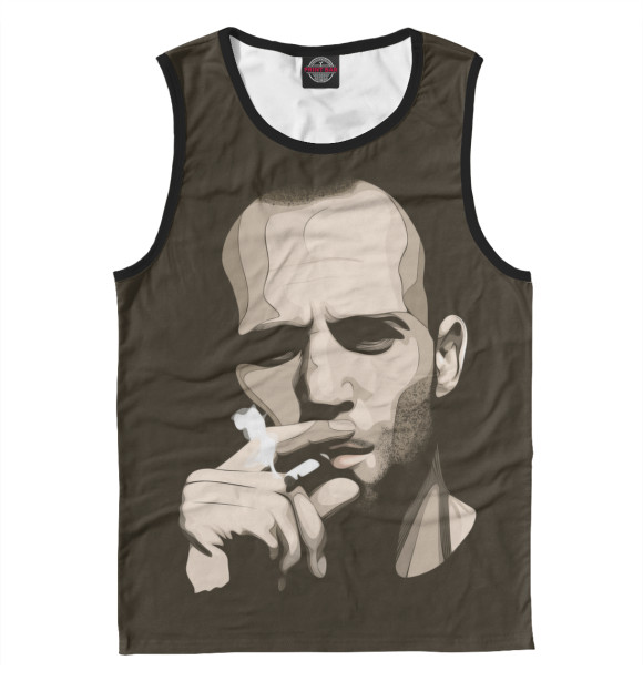 Майка для мальчика с изображением Jason Statham face цвета Белый