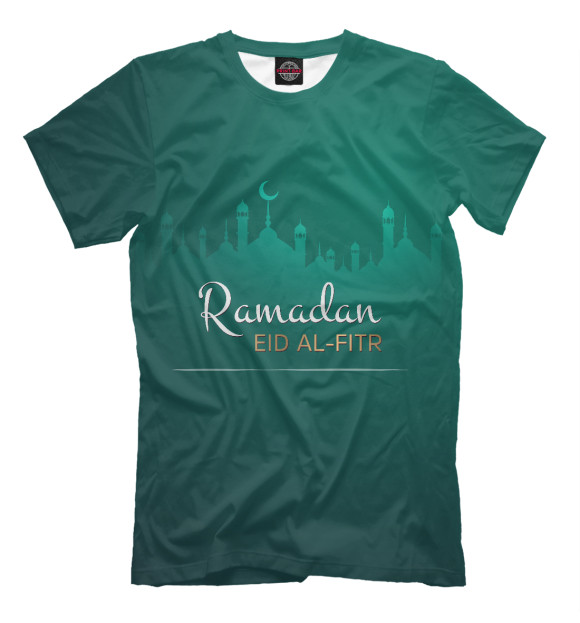 Мужская футболка с изображением Ramadan цвета Темно-зеленый