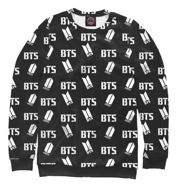 Свитшот для мальчиков с изображением BTS цвета Белый