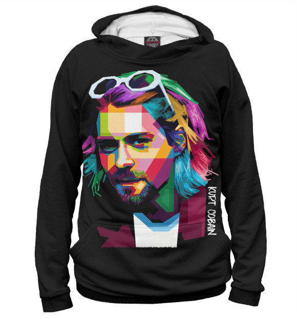 Женское худи с изображением Nirvana цвета Белый