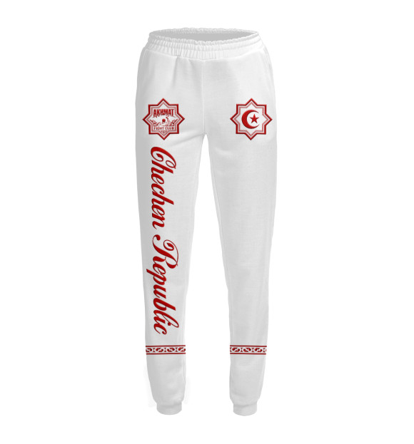 Женские спортивные штаны с изображением Akhmat Fight Club цвета Белый