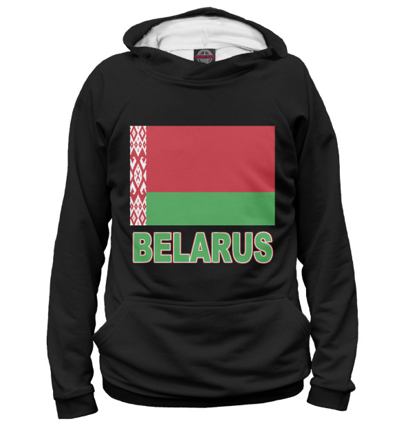 Худи для мальчика с изображением Belarus цвета Белый