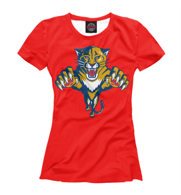 Женская футболка с изображением Florida Panthers цвета Белый